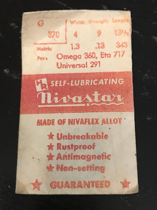 HR Nivastar Mainspring G370 for Omega 360, ETA 717, Universal 291 - Alloy