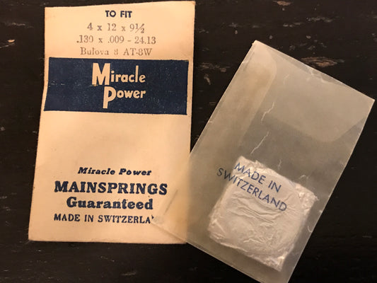 Miracle Power Mainspring for Bulova 8AT, 8W - Steel