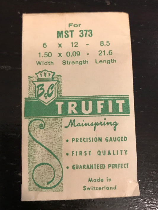 Trufit Mainspring for MST caliber 373 - Steel