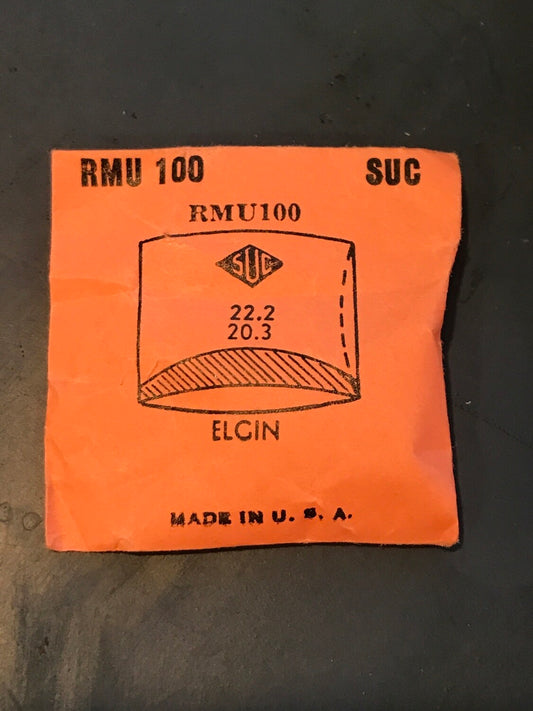SUC Rocket Crystal RMU 100 for ELGIN - 22.2 x 20.3mm - New
