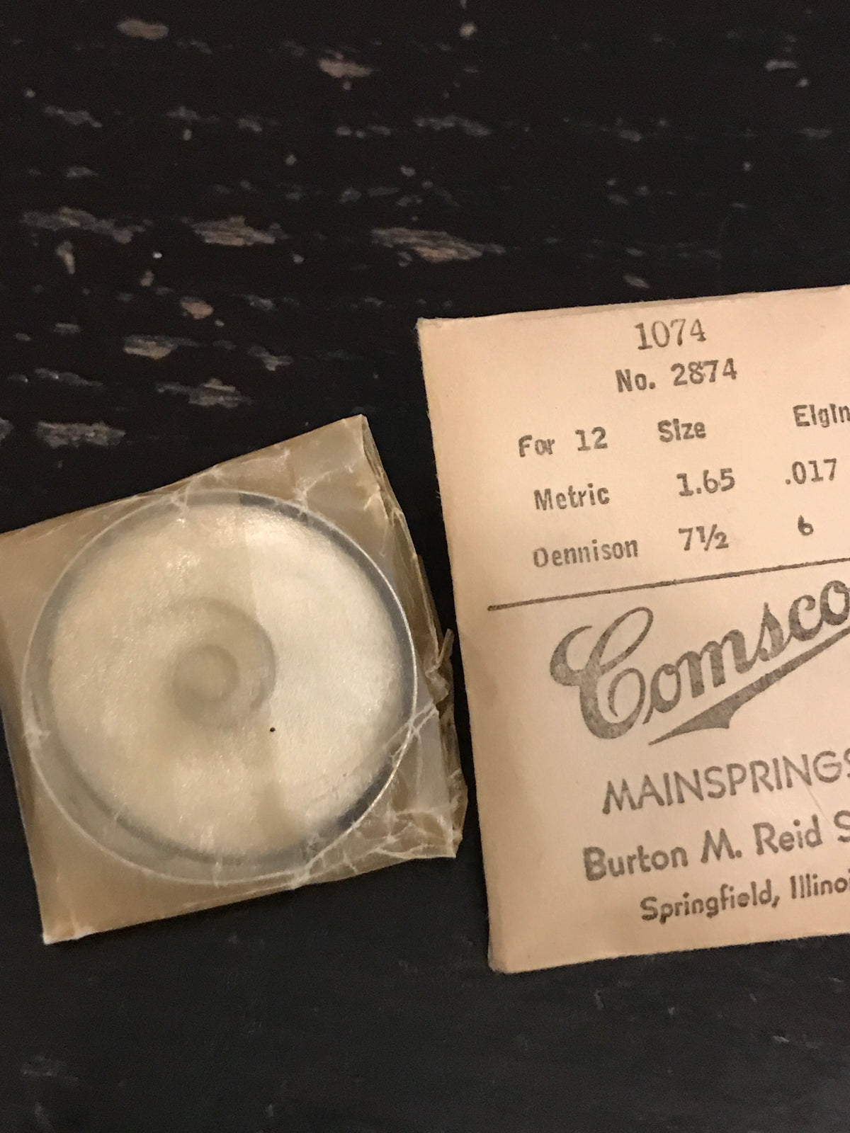 Comsco Mainspring #1074 for Elgin 12s No. 2874 - Steel