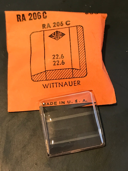 SUC Rocket Faceted Crystal RA 206C for WITTNAUER - 22.6 x 22.6mm - New