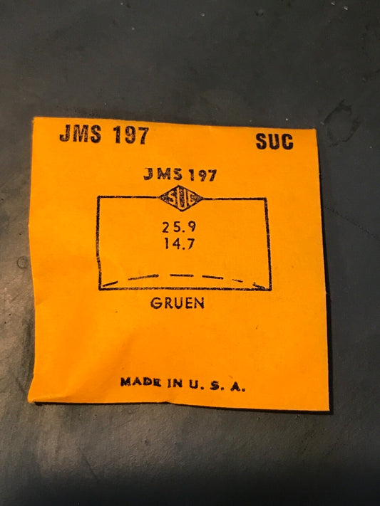 SUC Crystal JMS 197 for GRUEN - 25.9 x 14.7mm - New