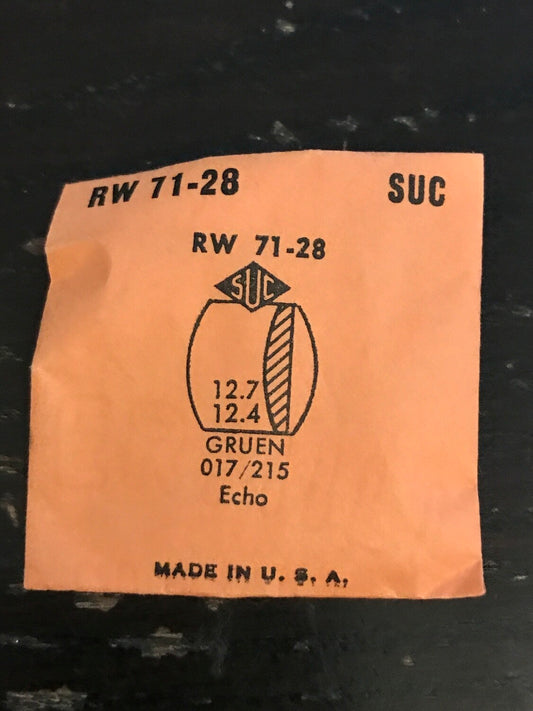 SUC Rocket Crystal RW 71-28  for GRUEN 017 / 215 Echo - 12.7 x 12.4mm - New