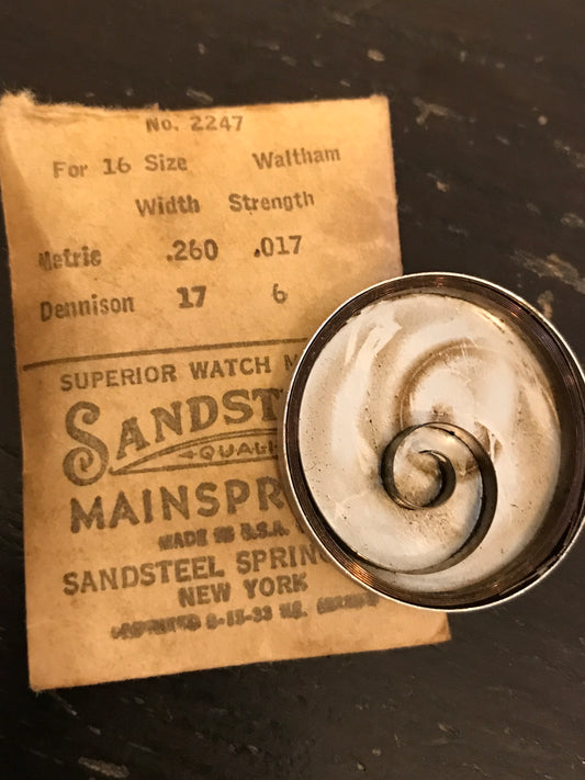 Sandsteel Mainspring for Waltham 16s Factory No. 2247 - Steel