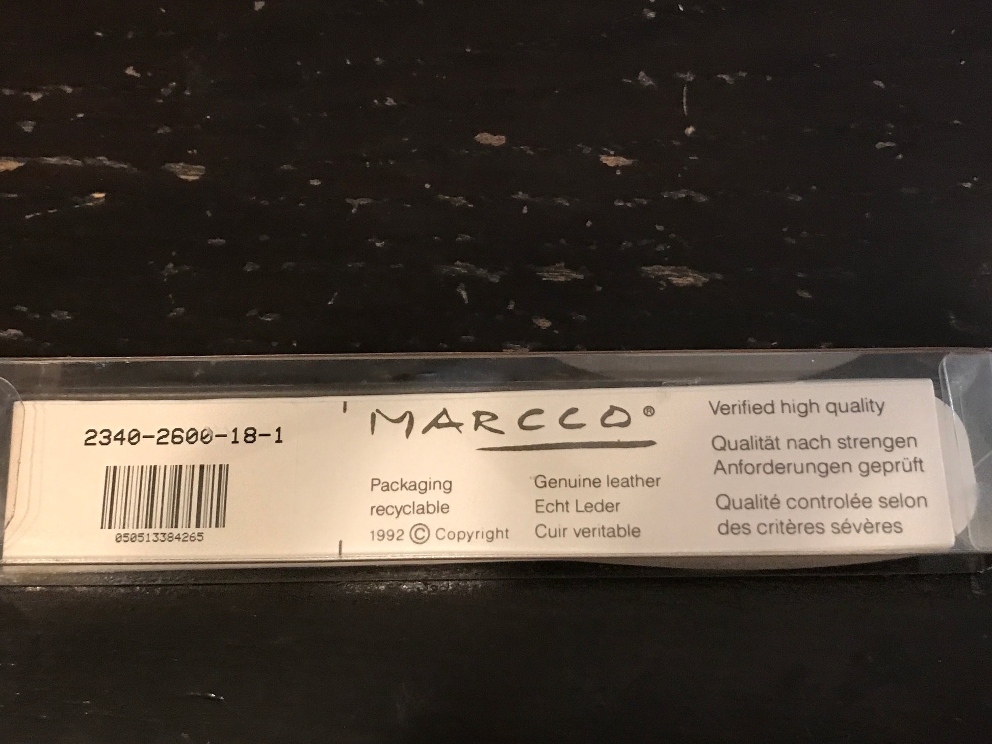 MARCCO 18mm White Lizard Grain Leather Wrist Watch Strap - New in Packaging