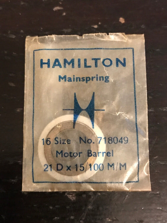 Hamilton Factory Mainspring for 16s Factory No. 718049 - Steel