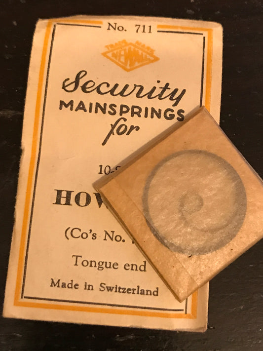 Newall Security Mainspring #711 for Howard 10s #796 - Steel