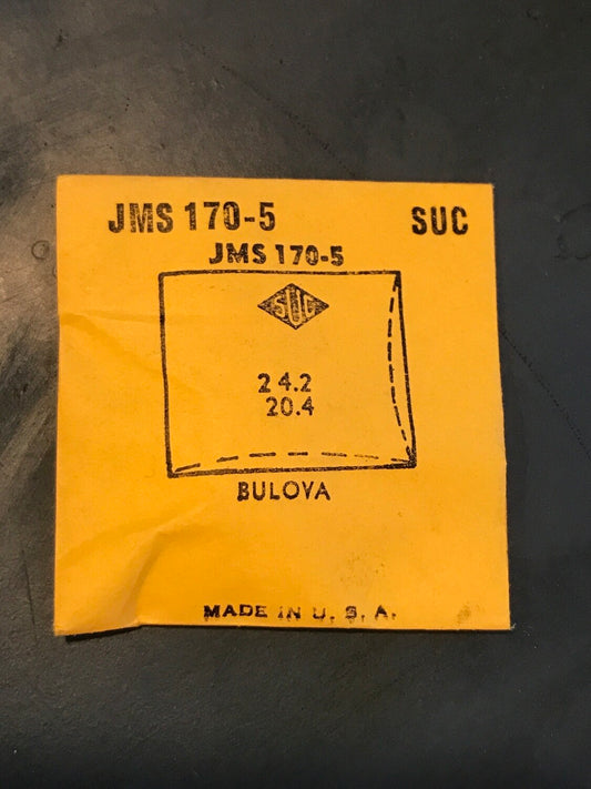 SUC Crystal JMS 170-5 for BULOVA - 24.2 x 20.4mm - New