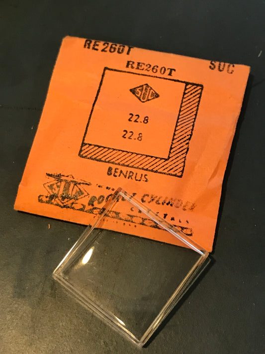 SUC Rocket Crystal RE 260T  for BENRUS 22.8 x 22.8mm - New