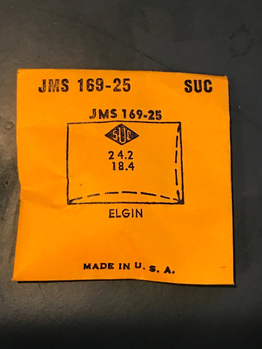SUC Crystal JMS 169-25 for ELGIN - 24.2 x 18.4mm - New