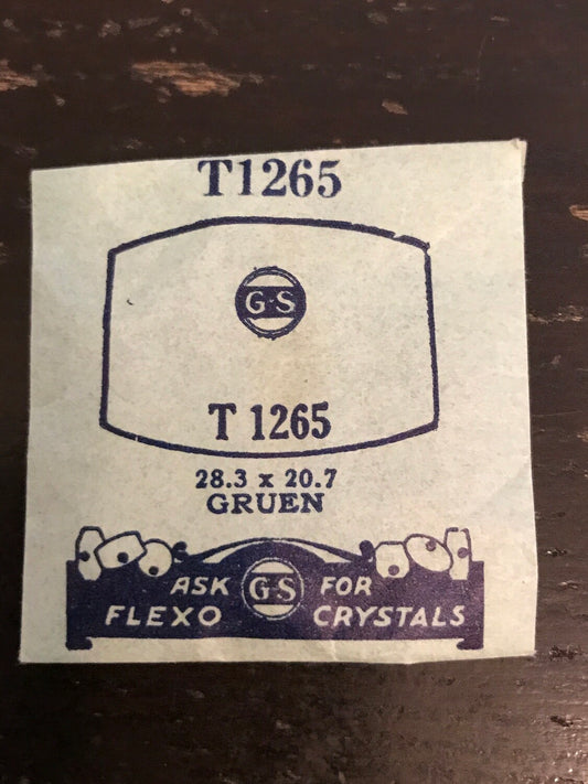 GS Flexo Flat Crystal T1265 for GRUEN - 28.3 x 20.7 mm - New