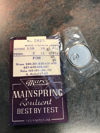 Marco Mainspring #2825 for A. Michel 57, 58, Felsa 105, 107, 156, 158 - Steel
