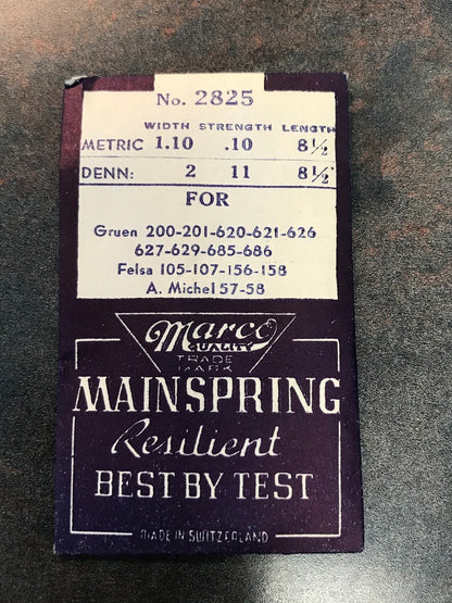 Marco Mainspring #2825 for A. Michel 57, 58, Felsa 105, 107, 156, 158 - Steel