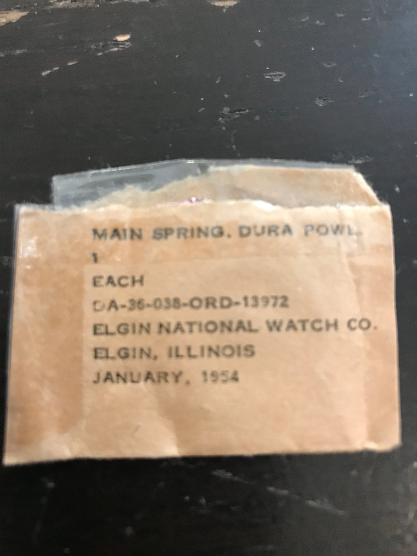 Elgin Factory issue DuraPower Mainspring for 8/0s A-11 Military Hack #6002 - Alloy