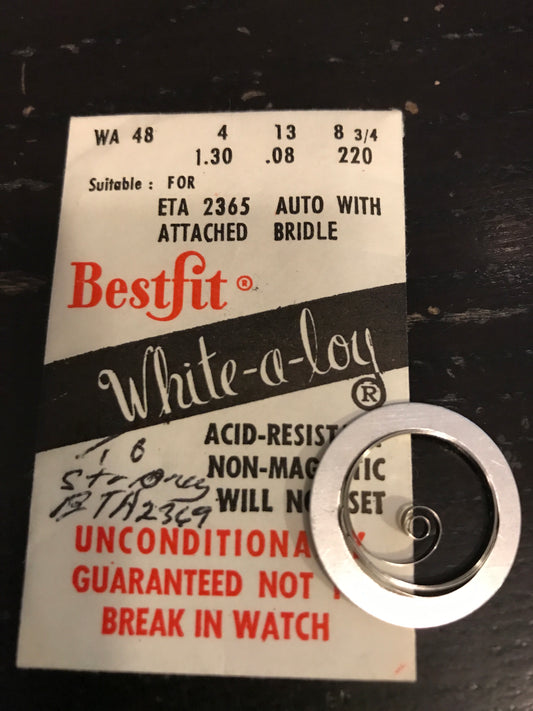 BESTFIT Mainspring WA48 for ETA caliber 2365 automatics - Alloy