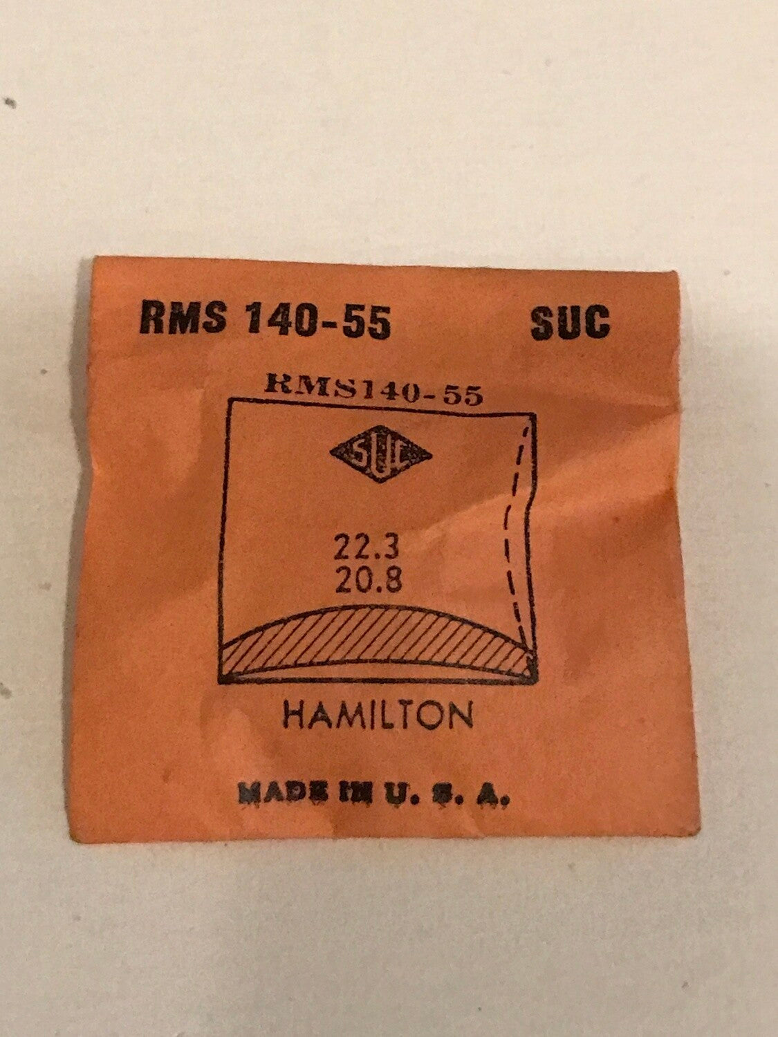 SUC Rocket Crystal RMS 140-55  for HAMILTON 22.3 x 20.8mm - New