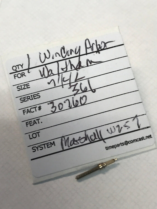 Watlham stem / winding arbor for 7¼ ligne Rectangular Wrist Watch