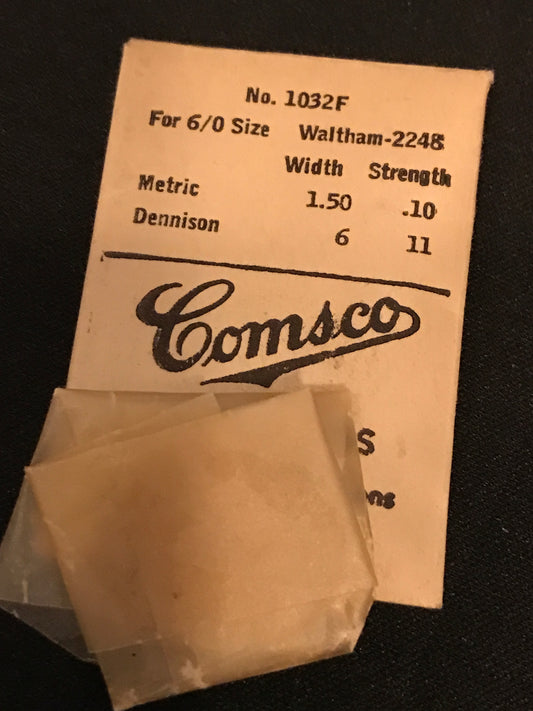 Comsco Mainspring for #1032F Waltham 6/0s C 1945 Model Factory No. 2248 - Steel
