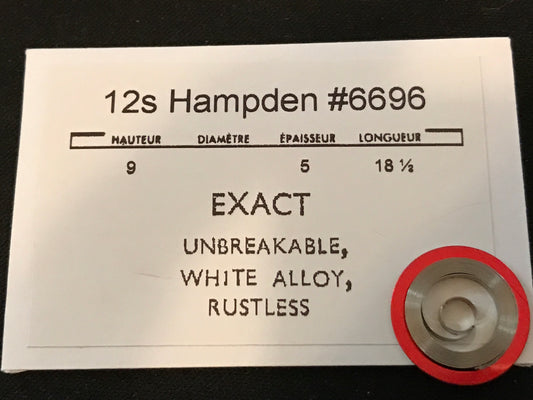 Hampden 12s Mainspring #6696 (EXACT) - Alloy