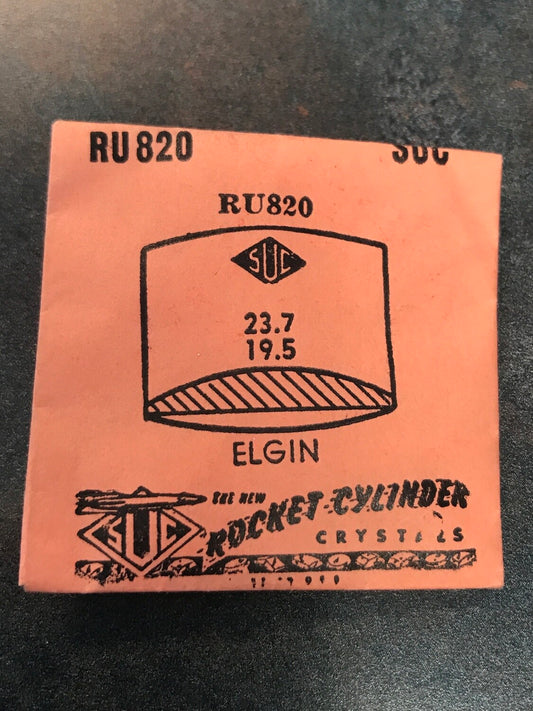 SUC Rocket Crystal RU 820 for ELGIN - 23.7 x 19.5mm - New