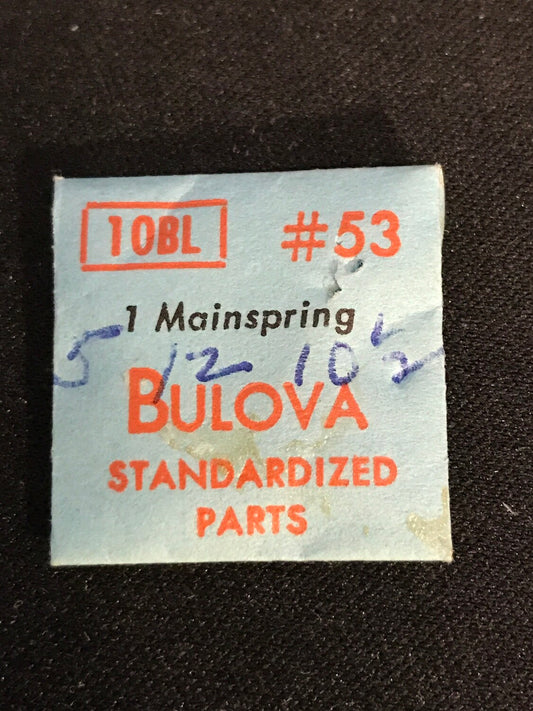 Bulova factory mainspring for caliber 10BL - steel
