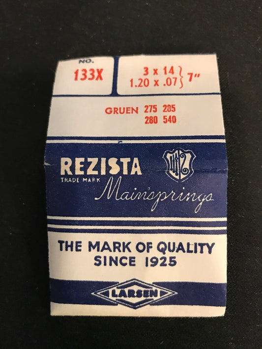 Rezista Mainspring No. 133X for Gruen caliber 275, 280, 285, 540 - Steel