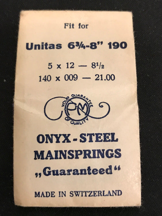 PM Mainspring for UNITAS caliber 190 - Steel