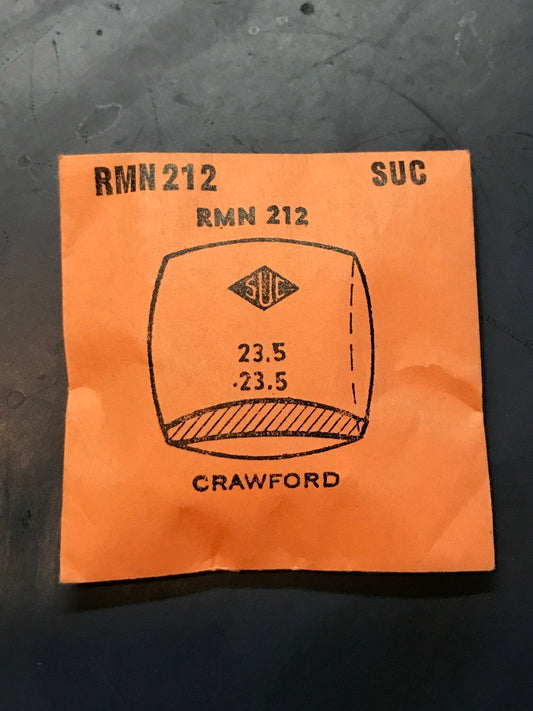 SUC Rocket Crystal RMN 212 for CRAWFORD - 23.5 x 23.5mm - New