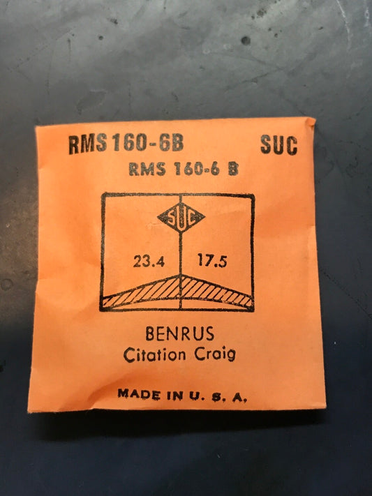 SUC Rocket Faceted Crystal RMS 160-6B for BENRUS Citation, Craig - 23.4 x 17.5mm - New
