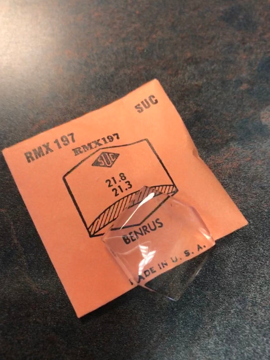 SUC Rocket Crystal RMX 197  for BENRUS 21.8 x 21.3mm - New