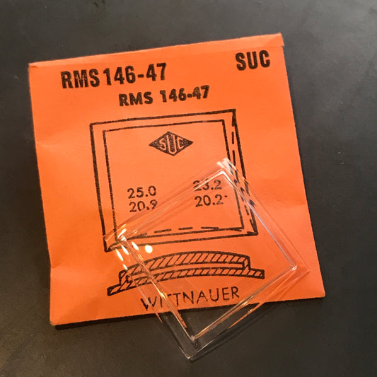 SUC Rocket Crystal RMS 146-47 for WITTNAUER - 20.9 x 20.2mm - New