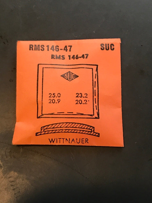 SUC Rocket Crystal RMS 146-47 for WITTNAUER - 20.9 x 20.2mm - New