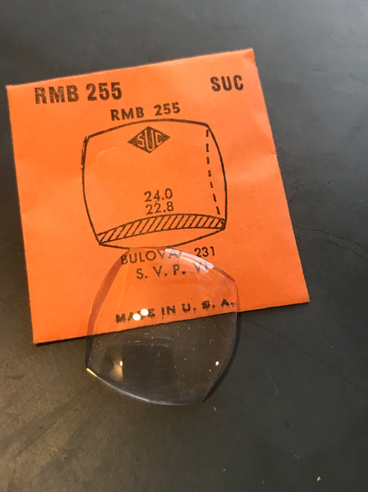 SUC Rocket Crystal RMB 255 for BULOVA 231 "S.V.P VI" - 24.0 x 22.8mm - New