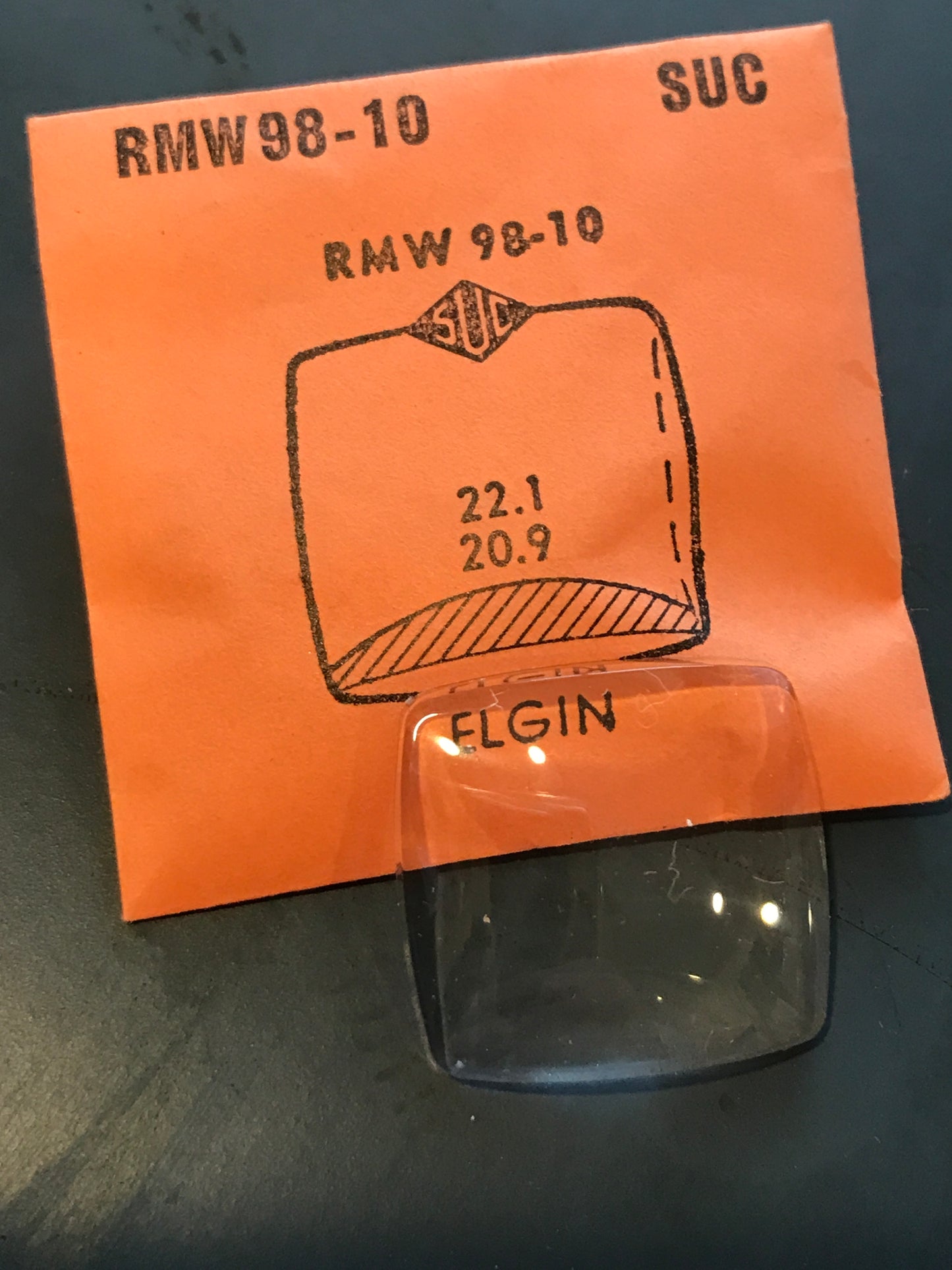 SUC Rocket Crystal RMW 98-10 for ELGIN - 22.1 x 20.9mm - New