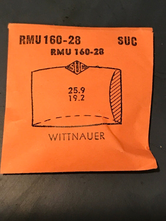 SUC Rocket Crystal RMU 160-28 for WITTNAUER - 25.9 x 19.2mm - New