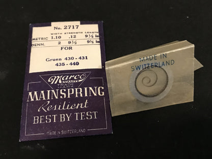 Marco Mainspring #2717 for Gruen 430, 431, 435 & 440 - Steel