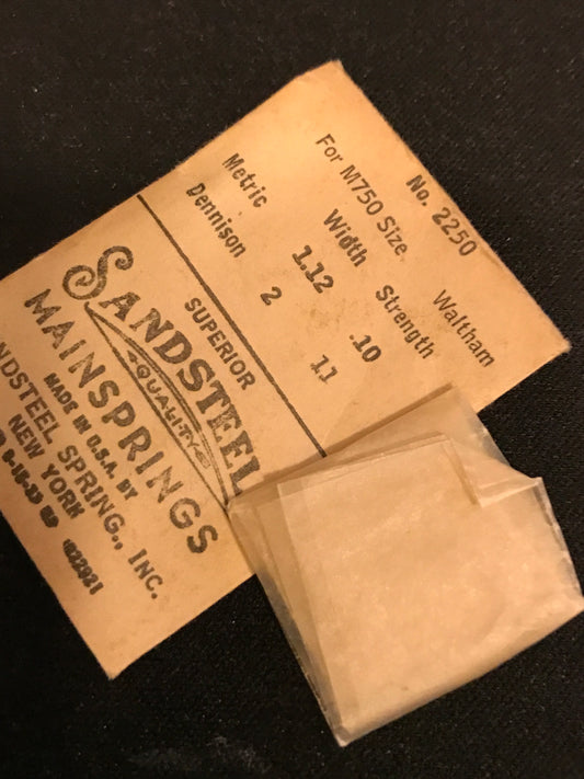 Sandsteel Mainspring for 7½ ligne Model 750 Factory No. 2250- Steel