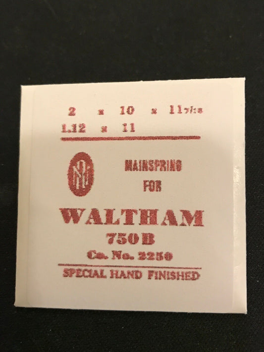RN Mainspring for Waltham 7½ ligne Model 750B No. 2250 - Steel