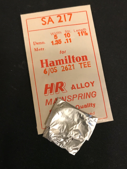 HR Mainspring SA217 for 6/0 Hamilton #2621 / 718203 - Alloy
