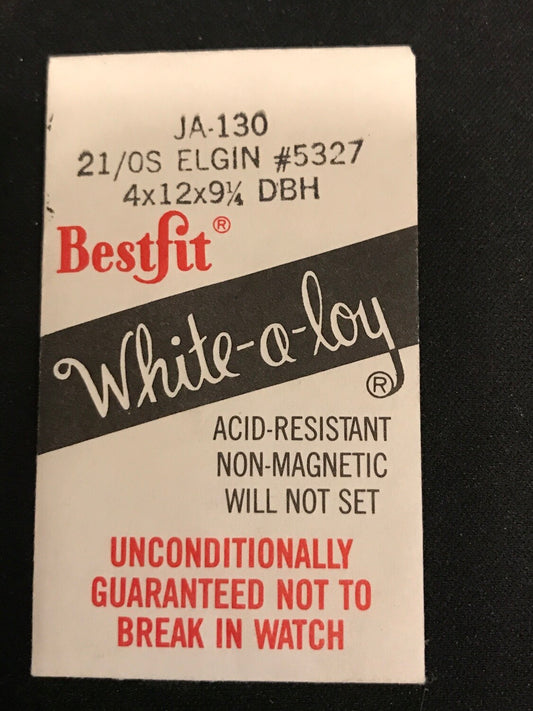 BESTFIT Mainspring JA130 for Elgin 21/0s Factory No. 5327 / 6004 - Alloy