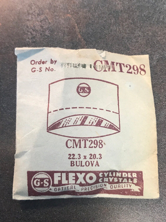 GS Flexo Crystal CMT298 for BULOVA - 22.3 x 20.3 mm - New
