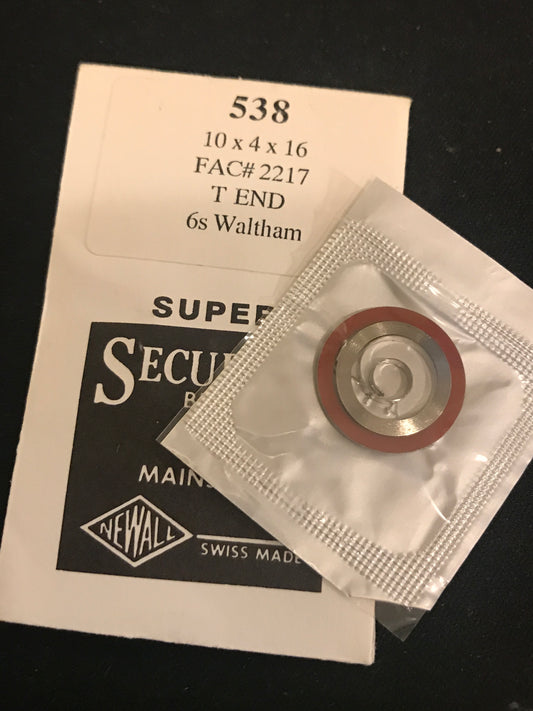 Newall SUPER Mainspring #538 for 6s Waltham No. 2217 - Alloy