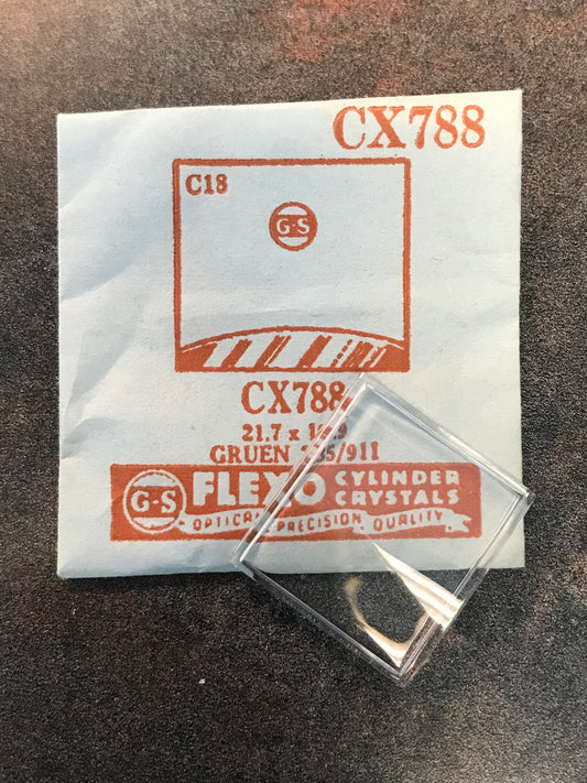 GS Fancy Crystal CX788 for GRUEN 235 / 911- 21.7 x 19.9 mm - New