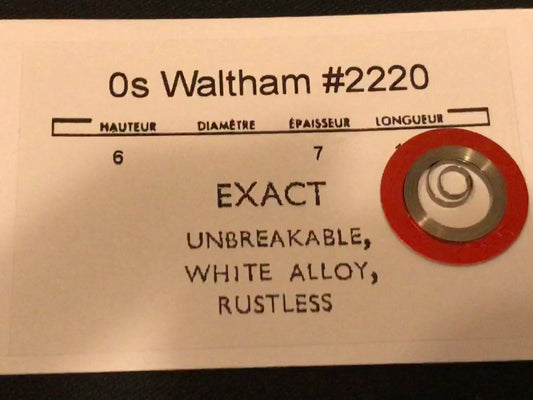Waltham Mainspring for 0s No. 2220 (EXACT) - Alloy