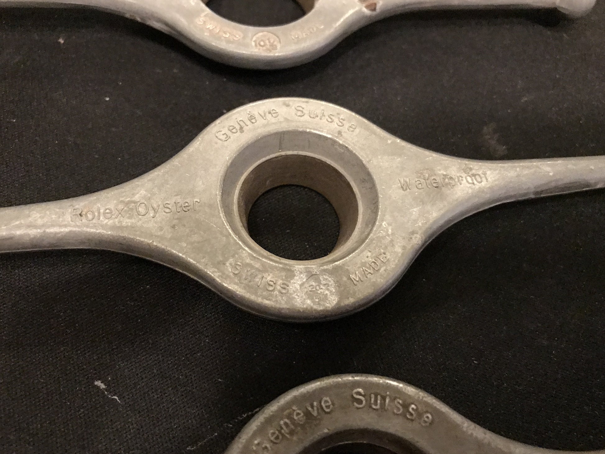 Lot of 3 Vintage Genuine Rolex Oyster Propeller Case Openers - 9¾, 10½, 20.2