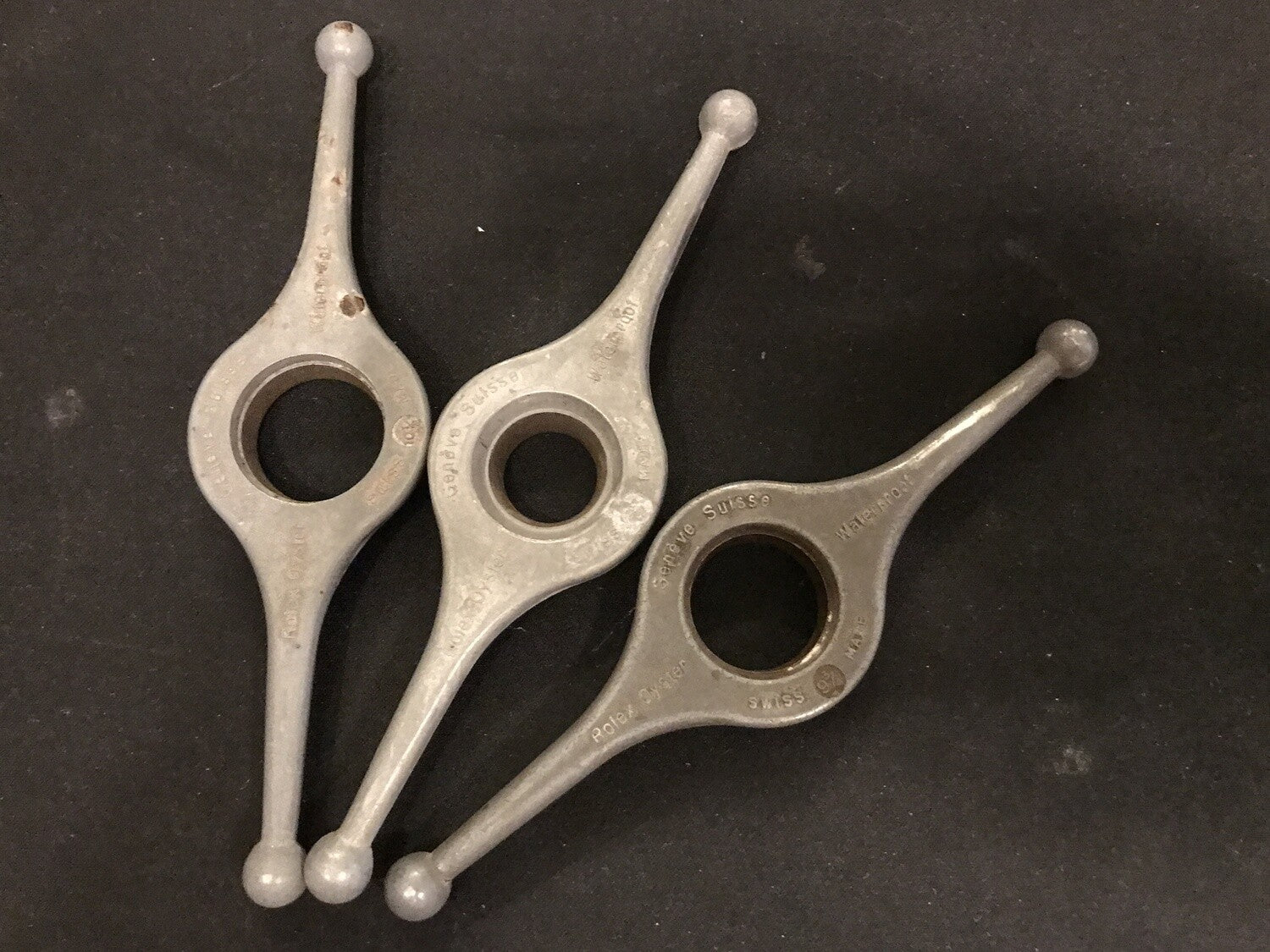 Lot of 3 Vintage Genuine Rolex Oyster Propeller Case Openers - 9¾, 10½, 20.2