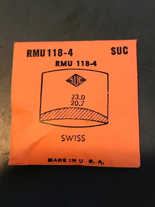 SUC Rocket Crystal RMU 118-4 for Swiss Wrist Watches - 23.0 x 20.7mm - New