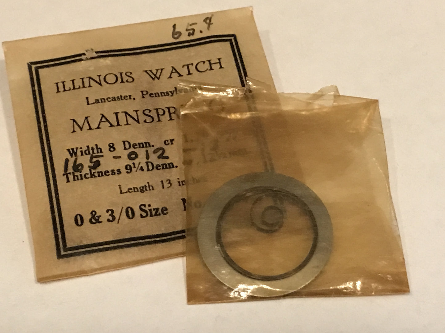 Illinois Factory Mainspring for 0s & 3/0s Movements No. 47357 - Steel