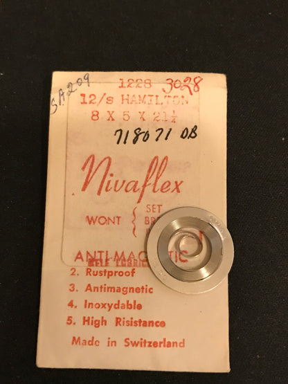 Nivaflex Mainspring for 12s Hamilton No. 1228 / 718071 - Alloy